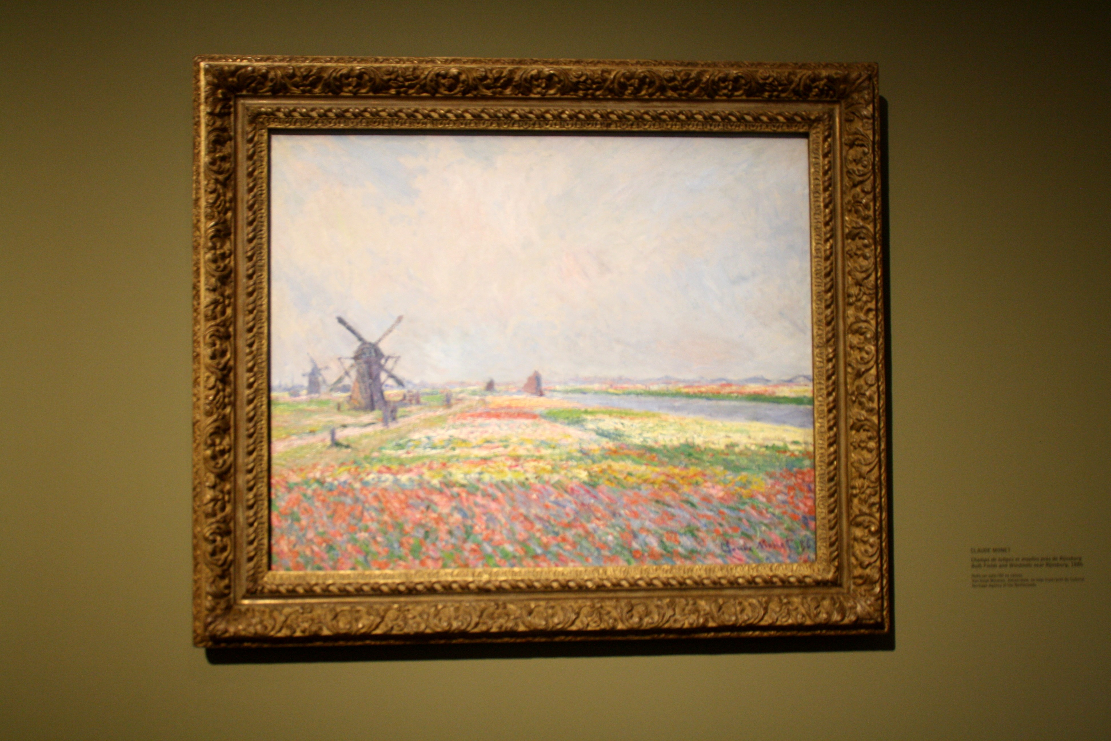 Claude Monet Champs de tulipes et moulins près de Rijnsburg Huile sur toile x